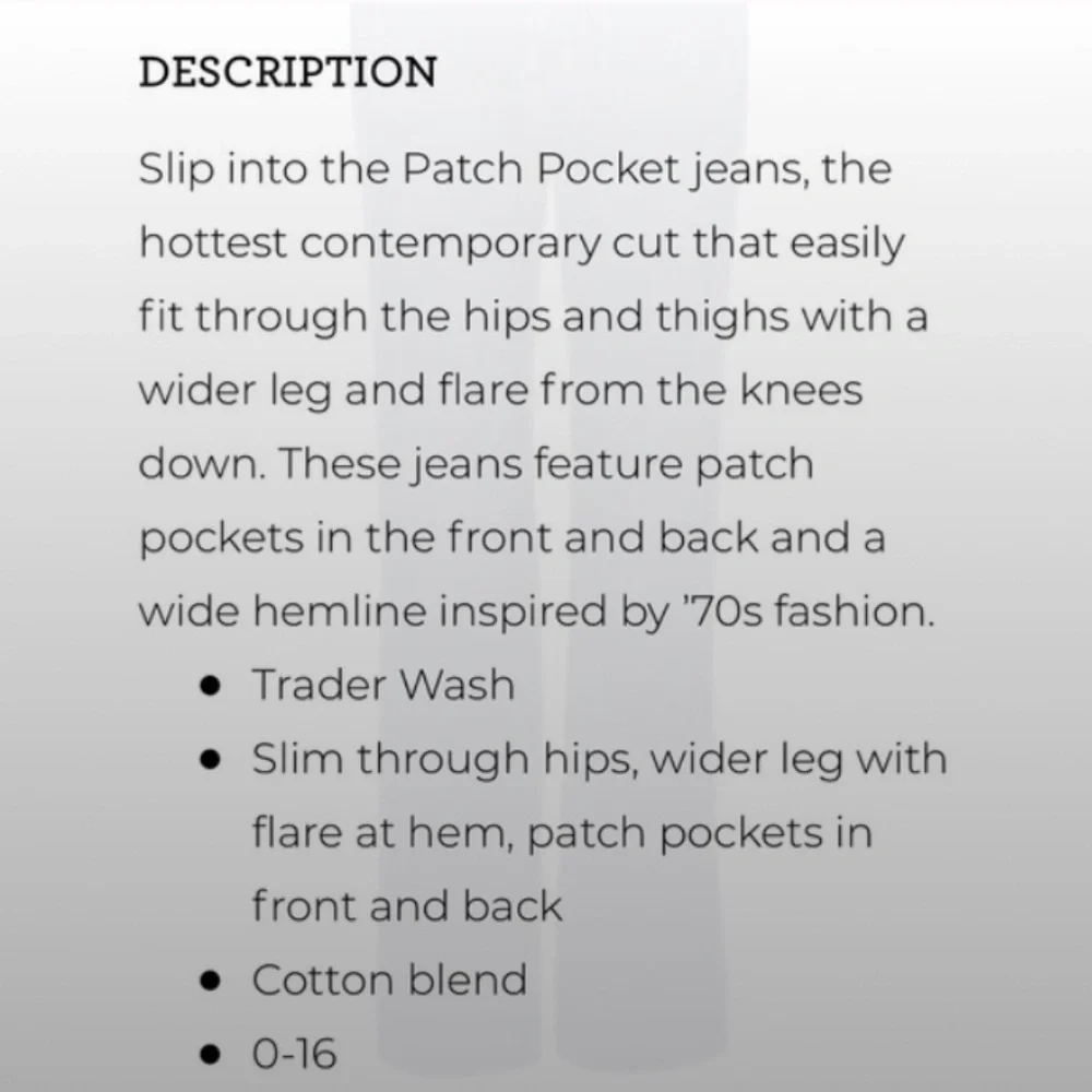 Cabi Patch Pocket Jeans - Picture 4 of 4